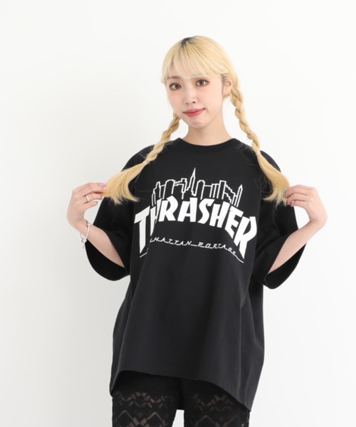 Manhattan Portage（マンハッタンポーテージ）の「S/S Print T-Shirt THRASHER（Tシャツ/カットソー・メンズ・ブラック/チャコール/ホワイト・LARGE/SMALL/MEDIUM/X-LARGE）」の8枚目の写真