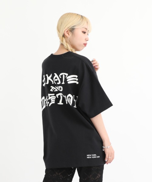 Manhattan Portage（マンハッタンポーテージ）の「S/S Print T-Shirt THRASHER（Tシャツ/カットソー・メンズ・ブラック/チャコール/ホワイト・LARGE/SMALL/MEDIUM/X-LARGE）」の9枚目の写真