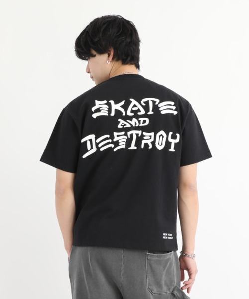 Manhattan Portage（マンハッタンポーテージ）の「S/S Print T-Shirt THRASHER（Tシャツ/カットソー・メンズ・ブラック/チャコール/ホワイト・LARGE/SMALL/MEDIUM/X-LARGE）」の16枚目の写真