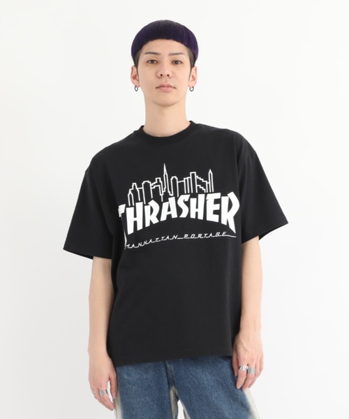 Manhattan Portage（マンハッタンポーテージ）の「S/S Print T-Shirt THRASHER（Tシャツ/カットソー・メンズ・ブラック/チャコール/ホワイト・LARGE/SMALL/MEDIUM/X-LARGE）」の17枚目の写真