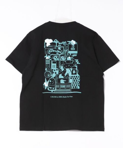 CHUMS（チャムス）の「CHUMS/チャムス 半袖Tシャツ バックプリント CH01-2522（Tシャツ/カットソー・メンズ・ホワイト/ブラック/ミント/パープル・M/L/XL）」の5枚目の写真