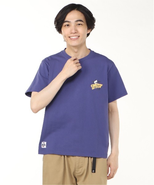 CHUMS（チャムス）の「CHUMS/チャムス 半袖Tシャツ バックプリント CH01-2522（Tシャツ/カットソー・メンズ・ホワイト/ブラック/ミント/パープル・M/L/XL）」の13枚目の写真
