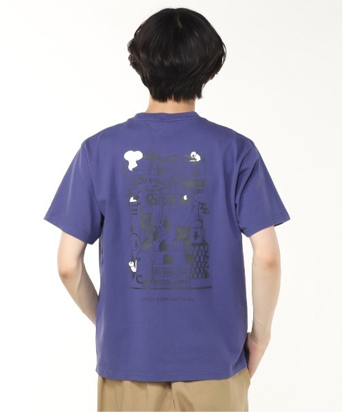 CHUMS（チャムス）の「CHUMS/チャムス 半袖Tシャツ バックプリント CH01-2522（Tシャツ/カットソー・メンズ・ホワイト/ブラック/ミント/パープル・M/L/XL）」の14枚目の写真