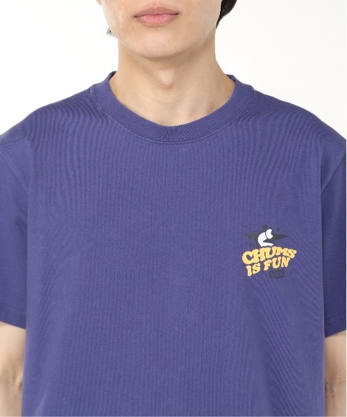 CHUMS（チャムス）の「CHUMS/チャムス 半袖Tシャツ バックプリント CH01-2522（Tシャツ/カットソー・メンズ・ホワイト/ブラック/ミント/パープル・M/L/XL）」の15枚目の写真