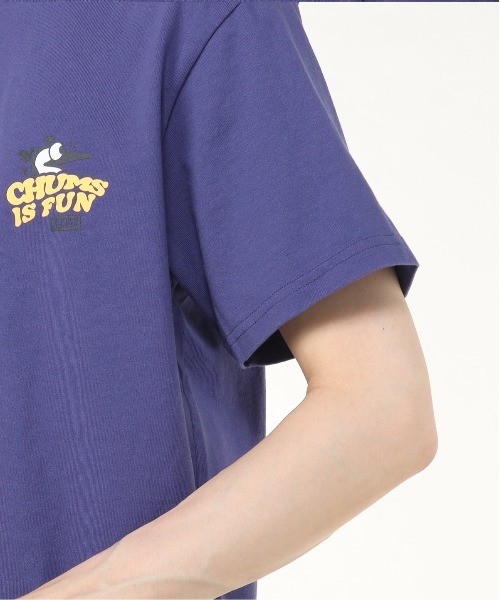 CHUMS（チャムス）の「CHUMS/チャムス 半袖Tシャツ バックプリント CH01-2522（Tシャツ/カットソー・メンズ・ホワイト/ブラック/ミント/パープル・M/L/XL）」の17枚目の写真
