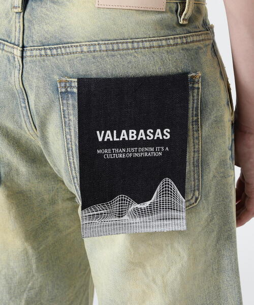 VALABASAS【新品未使用】マルチポケットデニム 30 バラバサス VALABASAS バラバサス クラッシュフレアスキニーデニム 新品 30