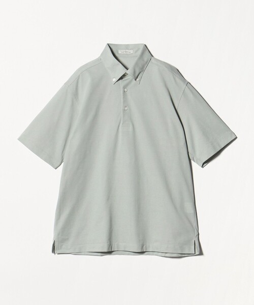 green label relaxing（グリーンレーベルリラクシング）の「DUADRY clean バーズアイ ボタンダウン ビズポロ ポロシャツ -吸水速乾・抗菌-（ポロシャツ・メンズ・ブラック/ライトブルー/ライトグレー/ブラウン/ネイビー/ライトピンク/ダークグレー/ダークグリーン/ダークブラウン/ライム・L/XL/S/M/XXL）」の7枚目の写真