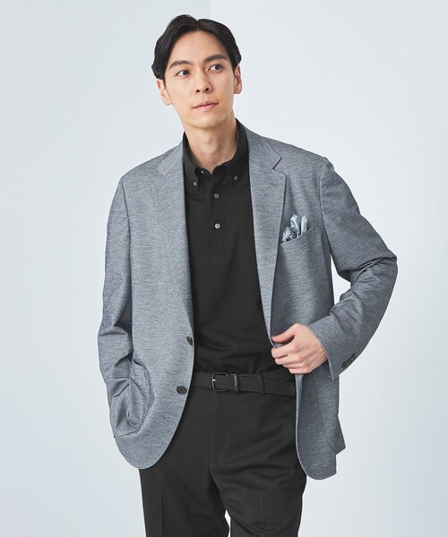 green label relaxing（グリーンレーベルリラクシング）の「DUADRY clean バーズアイ ボタンダウン ビズポロ ポロシャツ -吸水速乾・抗菌-（ポロシャツ・メンズ・ブラック/ライトブルー/ライトグレー/ブラウン/ネイビー/ライトピンク/ダークグレー/ダークグリーン/ダークブラウン/ライム・L/XL/S/M/XXL）」の15枚目の写真