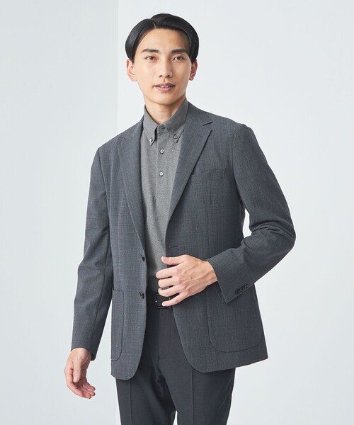 green label relaxing（グリーンレーベルリラクシング）の「DUADRY clean バーズアイ ボタンダウン ビズポロ ポロシャツ -吸水速乾・抗菌-（ポロシャツ・メンズ・ブラック/ライトブルー/ライトグレー/ブラウン/ネイビー/ライトピンク/ダークグレー/ダークグリーン/ダークブラウン/ライム・L/XL/S/M/XXL）」の18枚目の写真