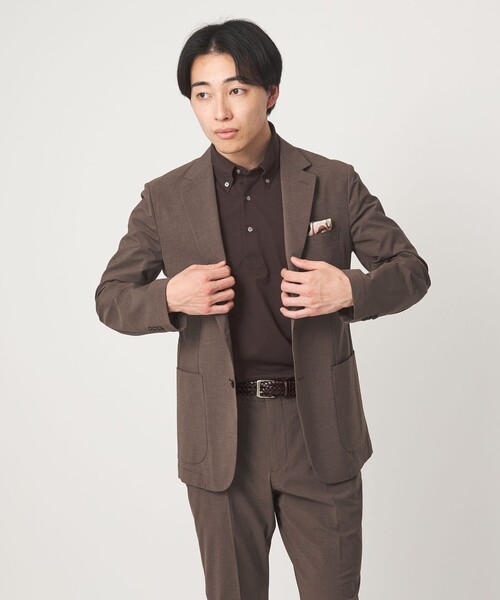 green label relaxing（グリーンレーベルリラクシング）の「DUADRY clean バーズアイ ボタンダウン ビズポロ ポロシャツ -吸水速乾・抗菌-（ポロシャツ・メンズ・ブラック/ライトブルー/ライトグレー/ブラウン/ネイビー/ライトピンク/ダークグレー/ダークグリーン/ダークブラウン/ライム・L/XL/S/M/XXL）」の22枚目の写真