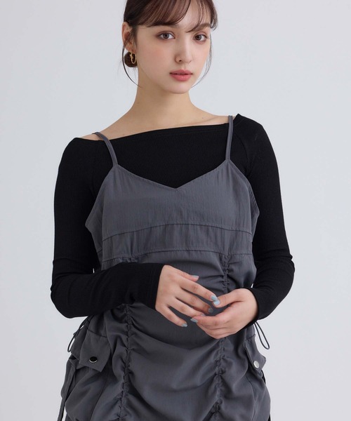 fifth（フィフス）の「カーゴギャザーキャミワンピース（ワンピース・レディース・ブラック/グレー/ライトベージュ・M）」の17枚目の写真