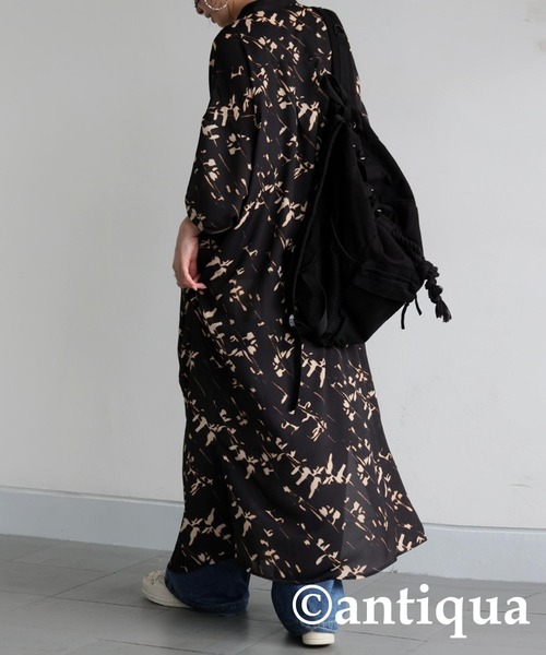 antiqua(アンティカ)の「レイヤードワンピース(シャツワンピース・レディース・ブラック・ONESIZE)」の4枚目の写真