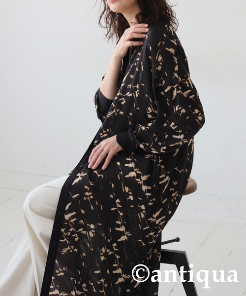 antiqua(アンティカ)の「レイヤードワンピース(シャツワンピース・レディース・ブラック・ONESIZE)」の8枚目の写真