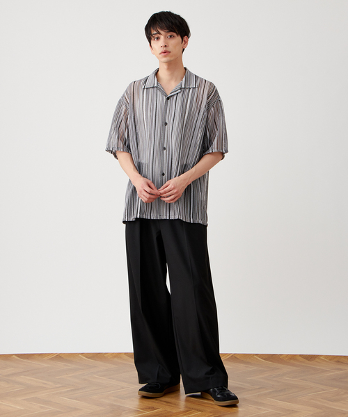 B.C STOCK(ベーセーストック)の「レース アソート オープンカラーシャツ(シャツ/ブラウス・メンズ・チャコールグレー/ネイビー/ホワイト・MEDIUM/LARGE)」の11枚目の写真
