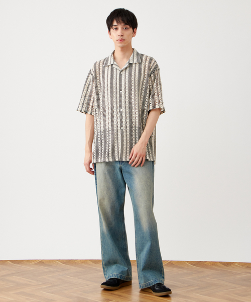B.C STOCK(ベーセーストック)の「レース アソート オープンカラーシャツ(シャツ/ブラウス・メンズ・チャコールグレー/ネイビー/ホワイト・MEDIUM/LARGE)」の16枚目の写真