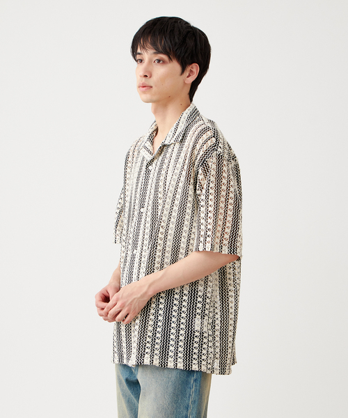 B.C STOCK(ベーセーストック)の「レース アソート オープンカラーシャツ(シャツ/ブラウス・メンズ・チャコールグレー/ネイビー/ホワイト・MEDIUM/LARGE)」の19枚目の写真