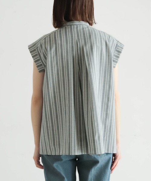 NOMBRE IMPAIR（ノンブルアンペール）の「ストライプローン　切替タックブラウス（シャツ/ブラウス・レディース・ブラウン/ブラック・FREE）」の14枚目の写真