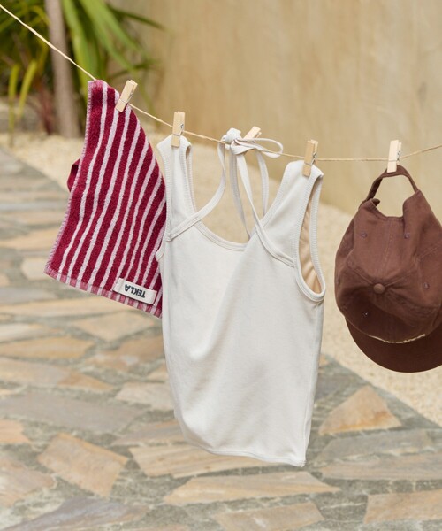 FREAK'S STORE（フリークスストア）の「限定展開　バック リボン タンクトップ セット 水着（トップス・パンツ）（水着・レディース・ブラック/ネイビー/ブラウン/ナチュラル/ブルー・ﾌﾘ-）」の14枚目の写真