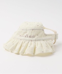 moncheri（モンシェリ）の「ドット柄刺繍フリルバケットハット（その他ペットグッズ）」