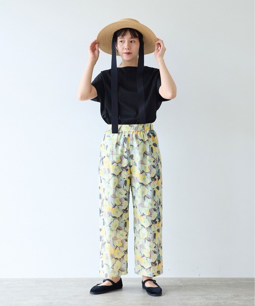 △水彩ハナプリントパンツ（その他パンツ）｜yuni（ユニ ）の