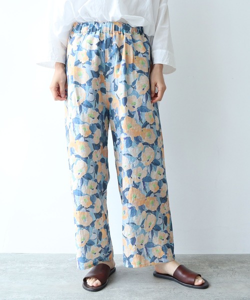 yuni(ユニ )の「水彩ハナプリントパンツ(その他パンツ・レディース・イエロー/ブルー・FREE)」の22枚目の写真