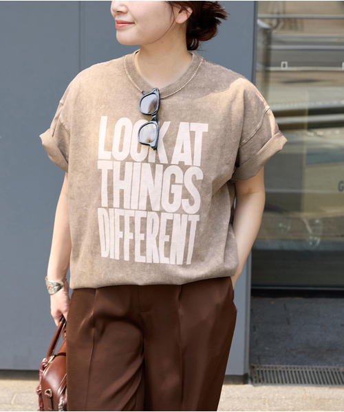 ラウンドヘムピグメントTシャツ（Tシャツ/カットソー）｜JOURNAL