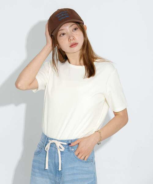 URBAN RESEARCH Sonny Label(アーバンリサーチサニーレーベル)の「オーガニックコットンコンパクトスムースTシャツ(Tシャツ/カットソー・レディース・ミント/イエロー/ブラウン/オフホワイト・FREE)」の20枚目の写真