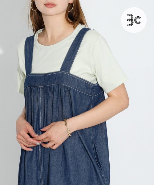 URBAN RESEARCH Sonny Label(アーバンリサーチサニーレーベル)の「オーガニックコットンコンパクトスムースTシャツ(Tシャツ/カットソー・レディース・ミント/イエロー/ブラウン/オフホワイト・FREE)」の3枚目の写真