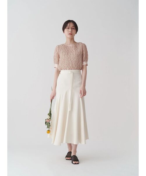 TONAL（トーナル）の「スモッキングシアーブラウス（シャツ/ブラウス・レディース・ネイビー/ベビーピンク/オフホワイト・MEDIUM）」の7枚目の写真