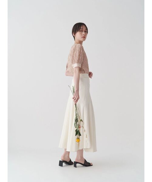 TONAL（トーナル）の「スモッキングシアーブラウス（シャツ/ブラウス・レディース・ネイビー/ベビーピンク/オフホワイト・MEDIUM）」の8枚目の写真