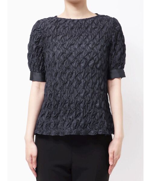 TONAL（トーナル）の「スモッキングシアーブラウス（シャツ/ブラウス・レディース・ネイビー/ベビーピンク/オフホワイト・MEDIUM）」の15枚目の写真