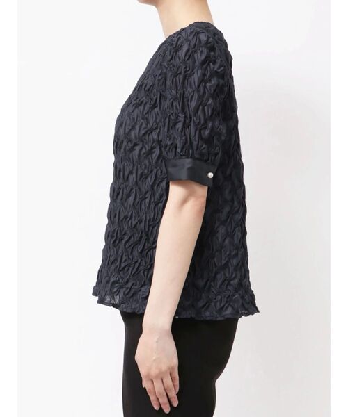 TONAL（トーナル）の「スモッキングシアーブラウス（シャツ/ブラウス・レディース・ネイビー/ベビーピンク/オフホワイト・MEDIUM）」の16枚目の写真