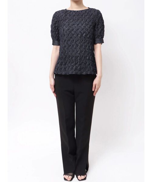 TONAL（トーナル）の「スモッキングシアーブラウス（シャツ/ブラウス・レディース・ネイビー/ベビーピンク/オフホワイト・MEDIUM）」の22枚目の写真