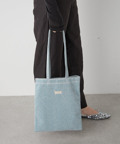 BIRTHDAY BAR（バースデイバー）の「ラメフラットトートバッグ（トートバッグ・レディース・シルバー/サックスブルー/ブラック/シルバー系その他・0）」の9枚目の写真
