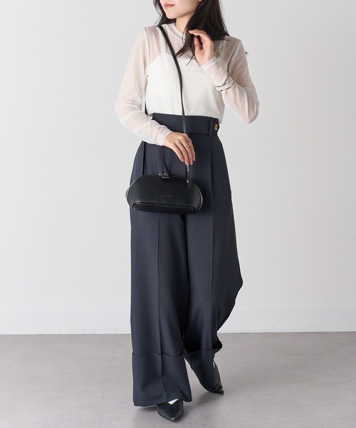 ADD CULUMN(アドカラム)の「【ADD CULUMN】 FIGRE POCHETTE A25W02B398(ショルダーバッグ・レディース・バーガンディー/ブラウン/アイボリー/カーキ/ブラック/グレー・FREE)」の9枚目の写真