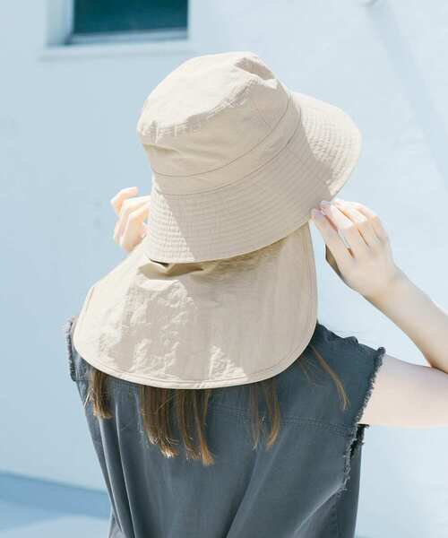 SMELLY（スメリー）の「『撥水/UVカット』サンシェードバケットハット（ハット・レディース・チャコールグレー/ベージュ・-）」の13枚目の写真