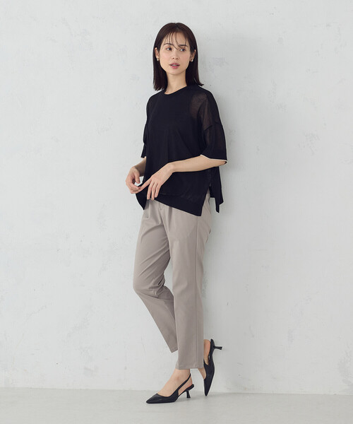 COMME CA ISM(コムサイズム)の「前後2WAY シアー配色ニットT(ニット/セーター・レディース・アイボリー/ネイビー/ブラック・FREE)」の17枚目の写真