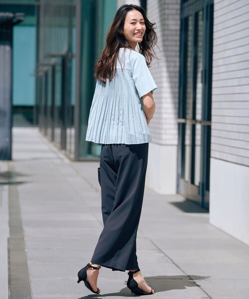 J.PRESS（ジェイプレス）の「【洗える】Crispyツイル ストレート パンツ（その他パンツ・レディース・ブラック系/ベージュ系・11/9/7）」の4枚目の写真