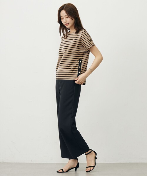 J.PRESS（ジェイプレス）の「【洗える】Crispyツイル ストレート パンツ（その他パンツ・レディース・ブラック系/ベージュ系・11/9/7）」の5枚目の写真