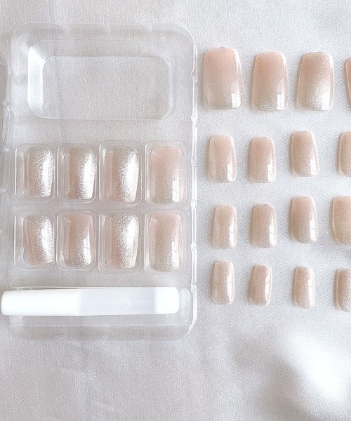 shoppinggo（ショッピングゴー）の「ネイルチップ ショート ネイルアート（ネイルシール/ネイルチップ・レディース・ベージュ系その他・FREE）」の4枚目の写真