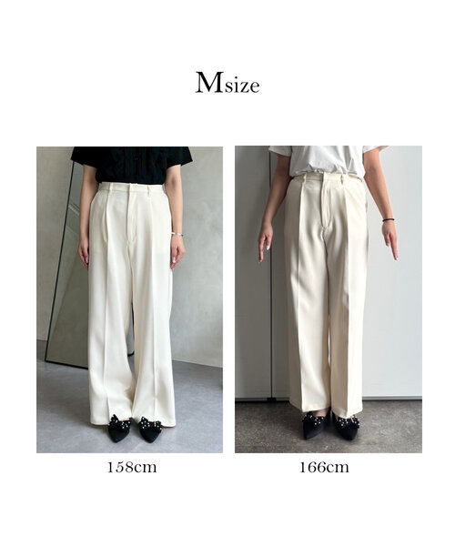 prose verse（プロズヴェール）の「ダブルクロスセンタープレスタックパンツ（その他パンツ・レディース・アイボリー・MEDIUM/PM/LARGE/PL）」の2枚目の写真