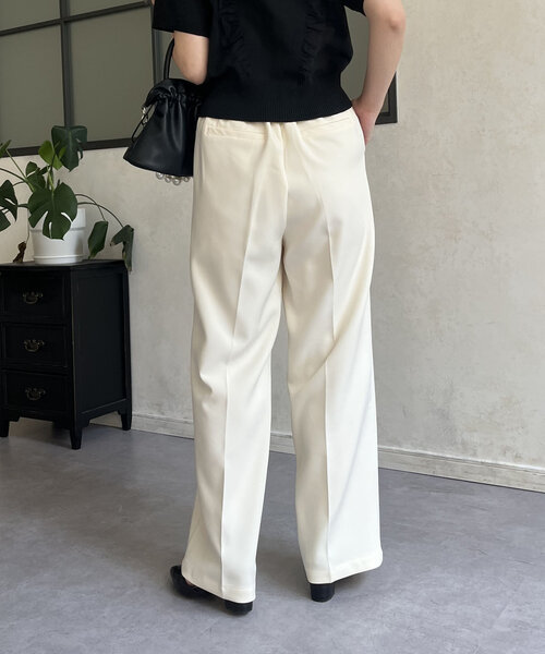 prose verse（プロズヴェール）の「ダブルクロスセンタープレスタックパンツ（その他パンツ・レディース・アイボリー・MEDIUM/PM/LARGE/PL）」の10枚目の写真