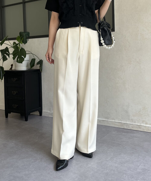 prose verse（プロズヴェール）の「ダブルクロスセンタープレスタックパンツ（その他パンツ・レディース・アイボリー・MEDIUM/PM/LARGE/PL）」の14枚目の写真