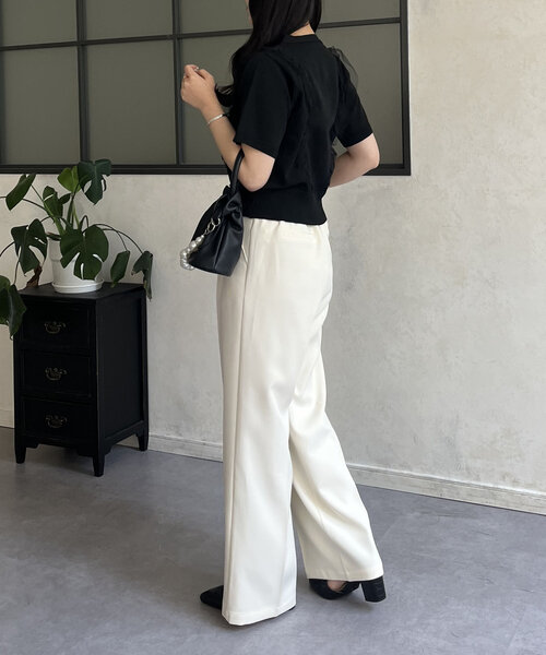 prose verse（プロズヴェール）の「ダブルクロスセンタープレスタックパンツ（その他パンツ・レディース・アイボリー・MEDIUM/PM/LARGE/PL）」の17枚目の写真