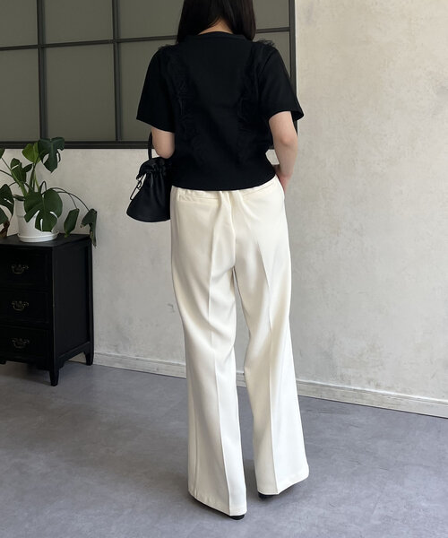 prose verse（プロズヴェール）の「ダブルクロスセンタープレスタックパンツ（その他パンツ・レディース・アイボリー・MEDIUM/PM/LARGE/PL）」の19枚目の写真