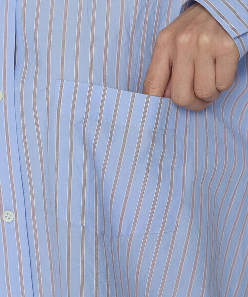 COMME CA（コムサ）の「タイプライターストライプ シャツ（シャツ/ブラウス・レディース・ネイビー/サックスブルー・FREE）」の16枚目の写真
