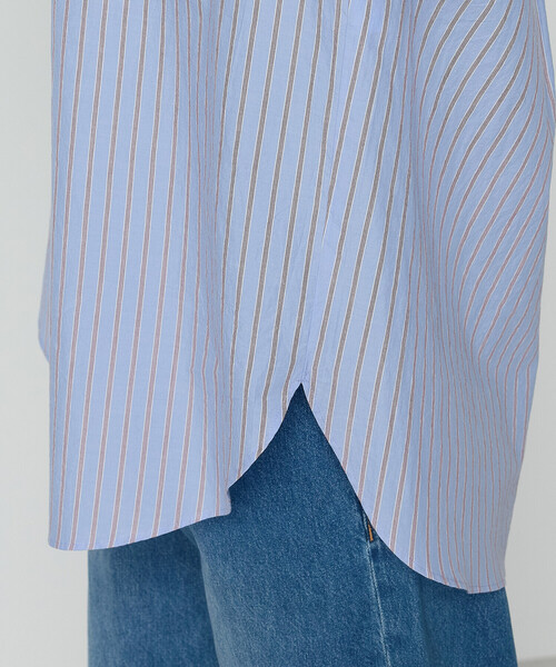 COMME CA（コムサ）の「タイプライターストライプ シャツ（シャツ/ブラウス・レディース・ネイビー/サックスブルー・FREE）」の14枚目の写真