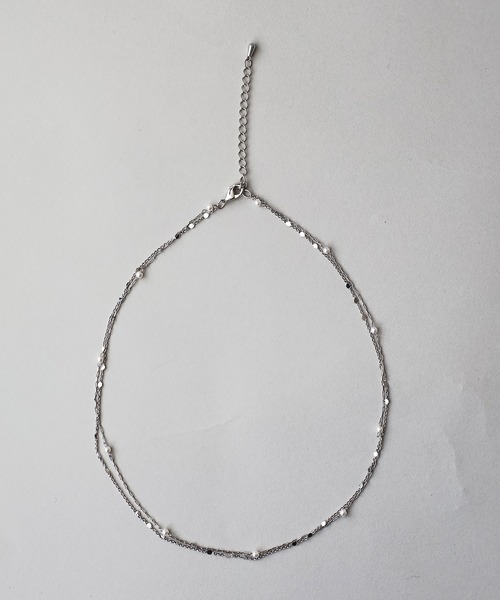 BLUEEAST（ブルーイースト）の「2連ステーションネックレス / ニッケルフリー（ネックレス・レディース・シルバー/ゴールド・FREE）」の8枚目の写真