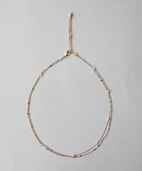 BLUEEAST（ブルーイースト）の「2連ステーションネックレス / ニッケルフリー（ネックレス・レディース・シルバー/ゴールド・FREE）」の7枚目の写真