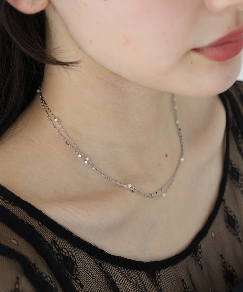 BLUEEAST（ブルーイースト）の「2連ステーションネックレス / ニッケルフリー（ネックレス・レディース・シルバー/ゴールド・FREE）」の12枚目の写真